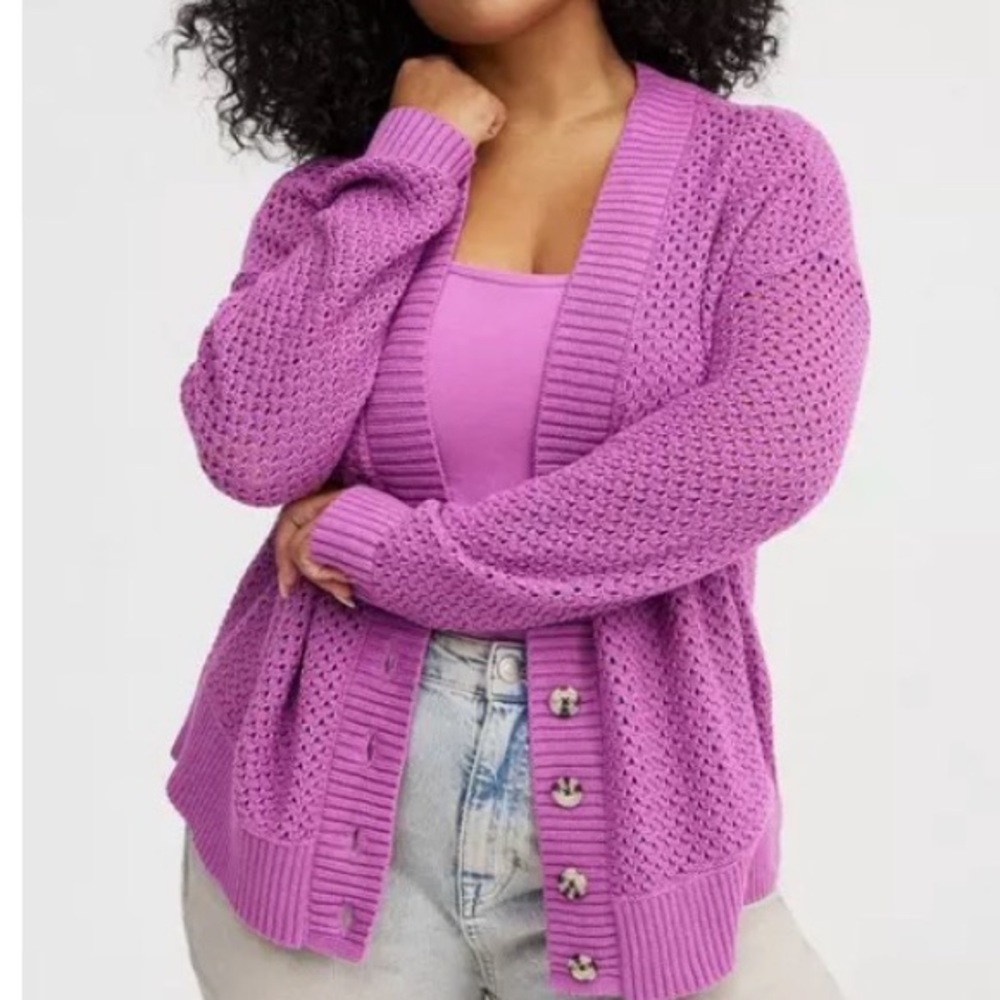 NWT Torrid Open-Knit Cardigan Sweater